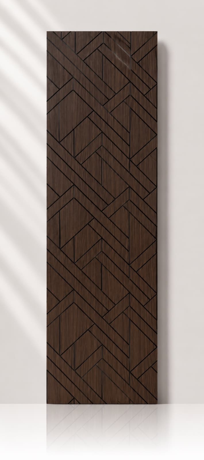 Walnut Weave Acoustic Panel — detail