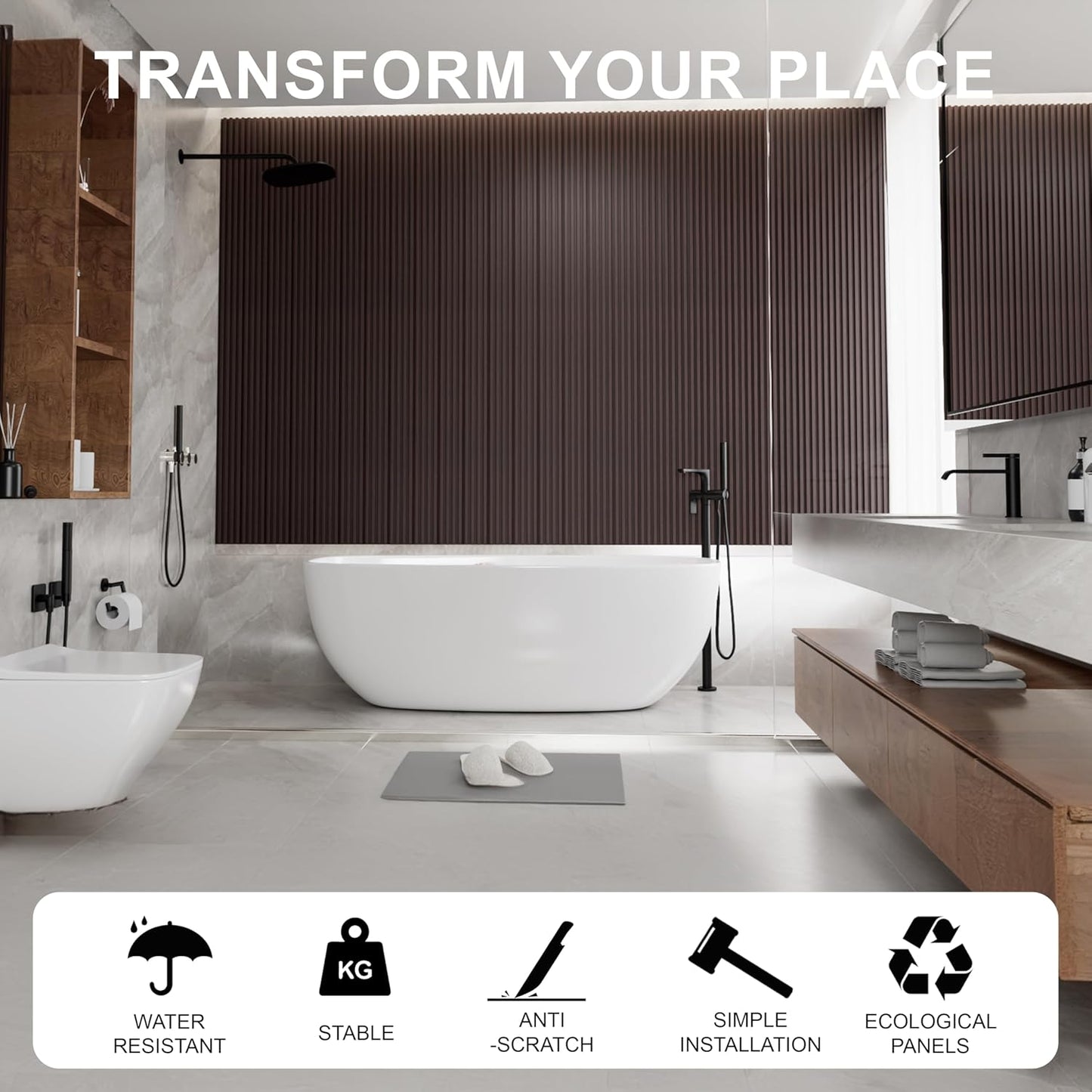 WPC Fluted 3D Wall Panels