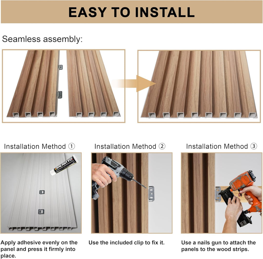 WPC Fluted 3D Wall Panels