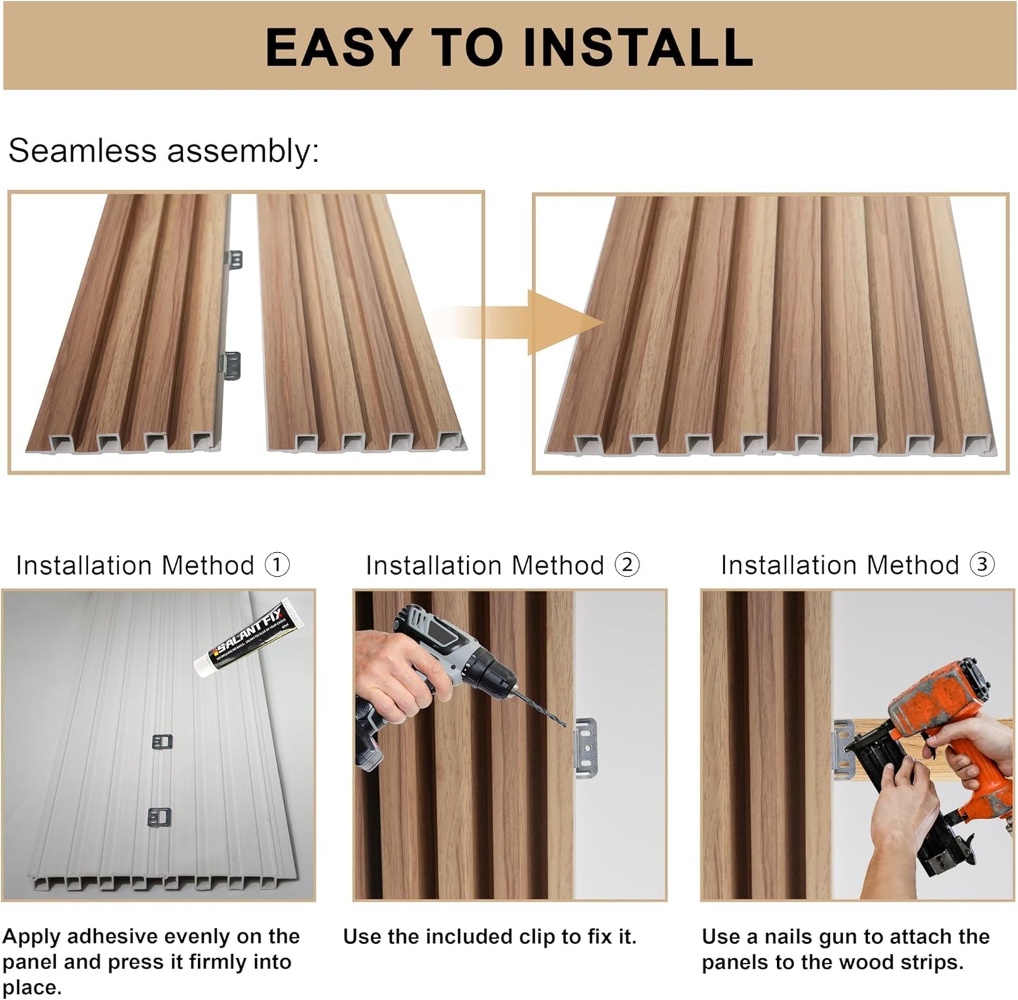 WPC Fluted 3D Wall Panels