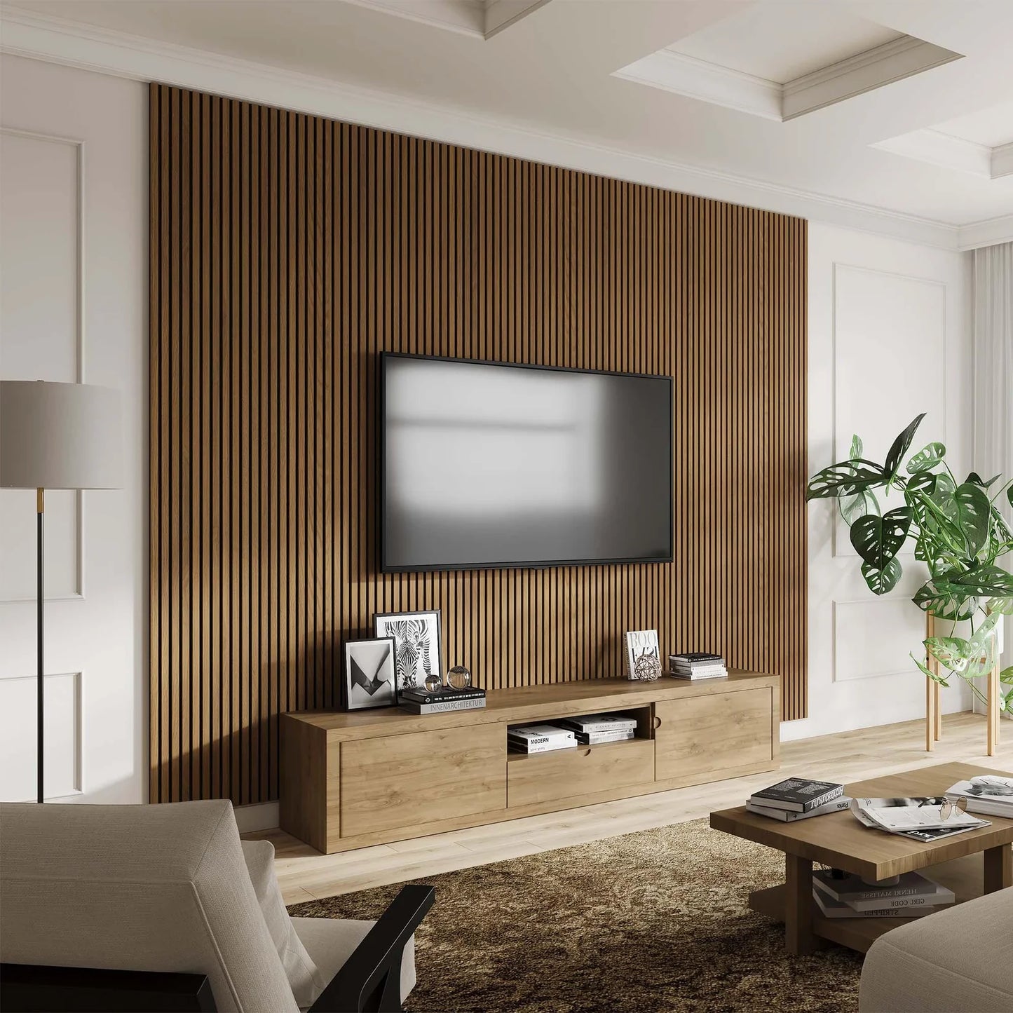 Luxury American Acoustic Slat Wood Wall Panels