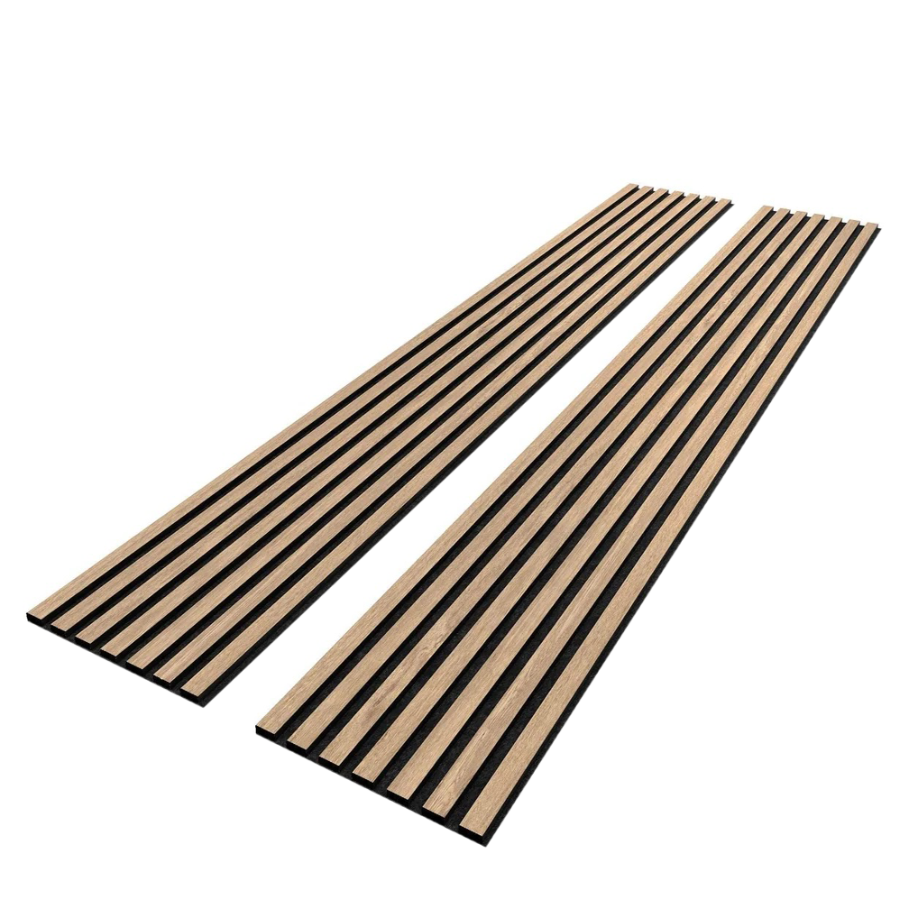 Acoustic Wood Slat Panels (94.49” x 25.2” | 16 sqft) | Soundproof Panels| Interior Wall Decor | Modern Design | Sound Absorption